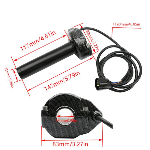 Carbon fibre surron thorttle